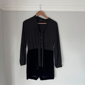 Velvet Shorts sheer top jumper XS